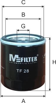 Mfilter TF 28 - Масляний фільтр autozip.com.ua