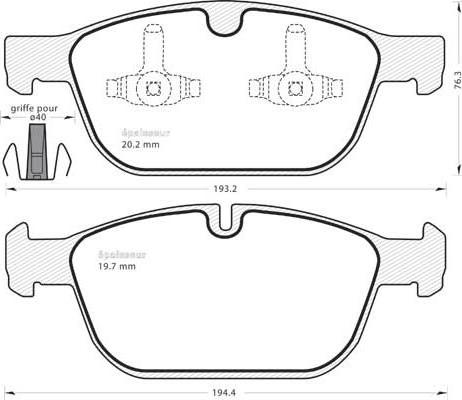 Triscan 1100-0986494305 - Гальмівні колодки, дискові гальма autozip.com.ua