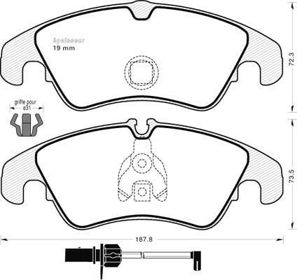 MGA 951 - Гальмівні колодки, дискові гальма autozip.com.ua