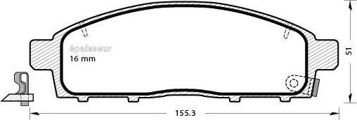 MGA 907 - Гальмівні колодки, дискові гальма autozip.com.ua
