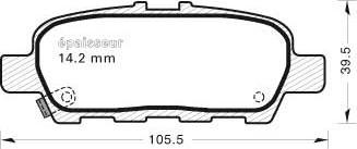 MGA 939 - Гальмівні колодки, дискові гальма autozip.com.ua