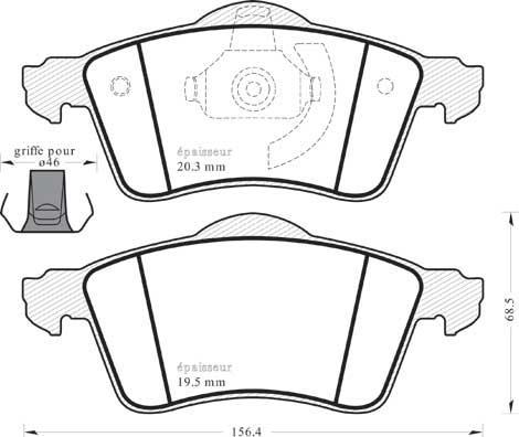 MGA MGA448 - Гальмівні колодки, дискові гальма autozip.com.ua