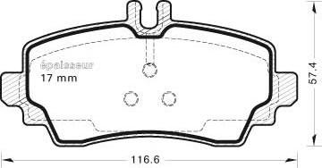 MGA 453 - Гальмівні колодки, дискові гальма autozip.com.ua