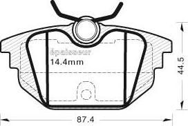 MGA 461 - Гальмівні колодки, дискові гальма autozip.com.ua