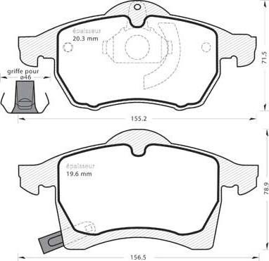 MGA 405 - Гальмівні колодки, дискові гальма autozip.com.ua