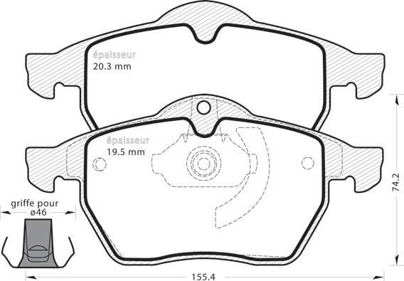 MGA 403 - Гальмівні колодки, дискові гальма autozip.com.ua