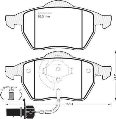 MGA 419 - Гальмівні колодки, дискові гальма autozip.com.ua