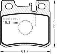Triscan 414-644 - Гальмівні колодки, дискові гальма autozip.com.ua