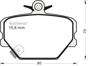 AUGROS 55562508 - Гальмівні колодки, дискові гальма autozip.com.ua