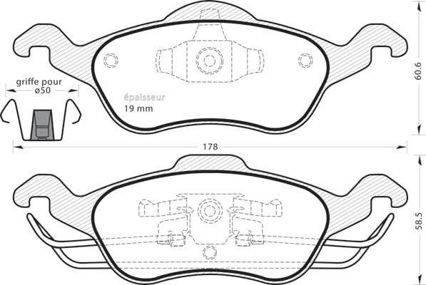 MGA 480 - Гальмівні колодки, дискові гальма autozip.com.ua