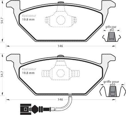 MGA 487 - Гальмівні колодки, дискові гальма autozip.com.ua