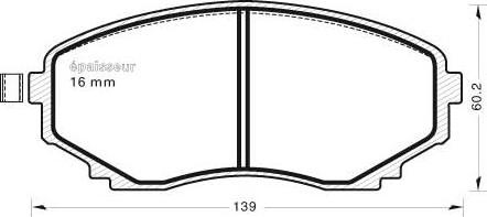 MGA 593 - Гальмівні колодки, дискові гальма autozip.com.ua