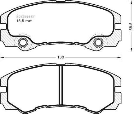 Triscan 481-23250K - Гальмівні колодки, дискові гальма autozip.com.ua