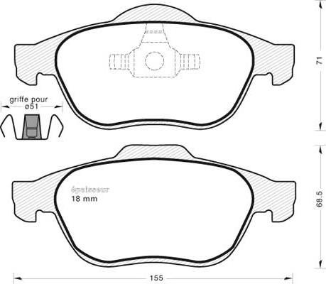 MGA 556 - Гальмівні колодки, дискові гальма autozip.com.ua