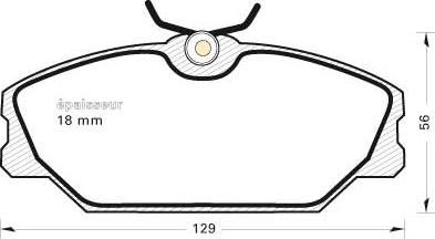 MGA 560 - Гальмівні колодки, дискові гальма autozip.com.ua