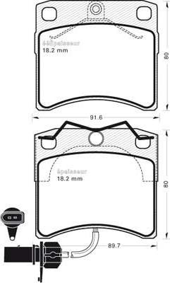 Ferodo FSL1492 - Гальмівні колодки, дискові гальма autozip.com.ua