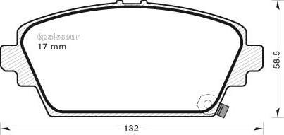 MGA 534 - Гальмівні колодки, дискові гальма autozip.com.ua