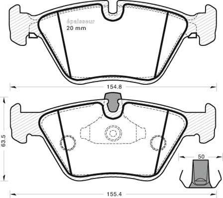 MGA 536 - Гальмівні колодки, дискові гальма autozip.com.ua