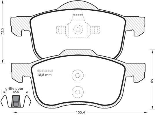 MGA 537 - Гальмівні колодки, дискові гальма autozip.com.ua