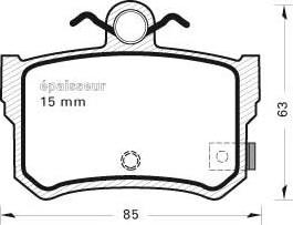 MGA 524 - Гальмівні колодки, дискові гальма autozip.com.ua