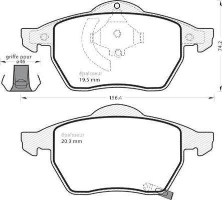 MGA 528 - Гальмівні колодки, дискові гальма autozip.com.ua