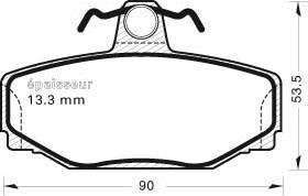 MGA 578 - Гальмівні колодки, дискові гальма autozip.com.ua