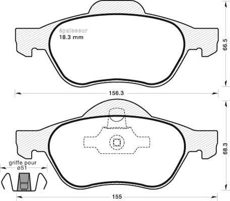 MGA 690 - Гальмівні колодки, дискові гальма autozip.com.ua