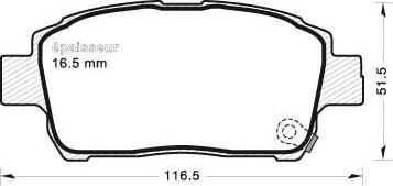 MGA 691 - Гальмівні колодки, дискові гальма autozip.com.ua