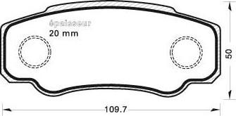 MGA 697 - Гальмівні колодки, дискові гальма autozip.com.ua