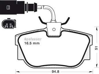 MOPROD MBP966 - Гальмівні колодки, дискові гальма autozip.com.ua