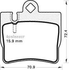 MGA 643 - Гальмівні колодки, дискові гальма autozip.com.ua