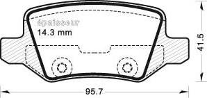 MGA 657 - Гальмівні колодки, дискові гальма autozip.com.ua