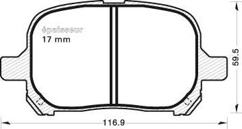 MGA 610 - Гальмівні колодки, дискові гальма autozip.com.ua