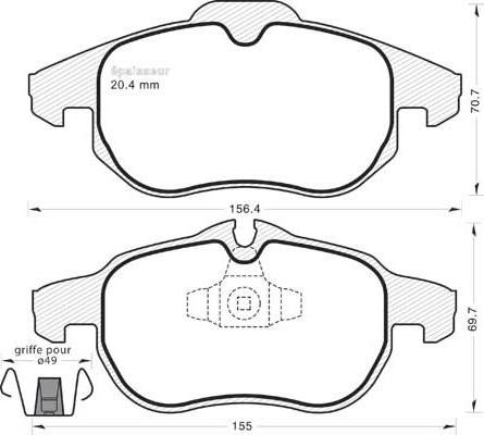 MGA 683 - Гальмівні колодки, дискові гальма autozip.com.ua