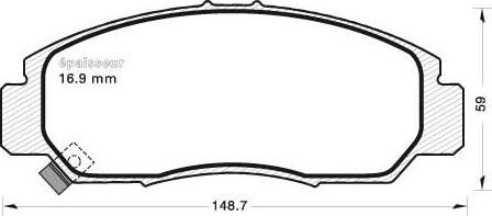 MGA 635 - Гальмівні колодки, дискові гальма autozip.com.ua