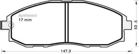 MGA 622 - Гальмівні колодки, дискові гальма autozip.com.ua