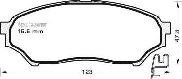 MGA 671 - Гальмівні колодки, дискові гальма autozip.com.ua