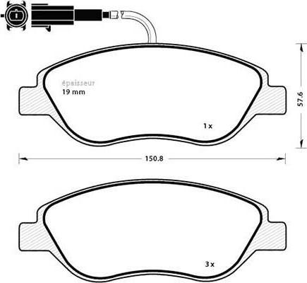 HELLA 8DB 355 018-841 - Гальмівні колодки, дискові гальма autozip.com.ua