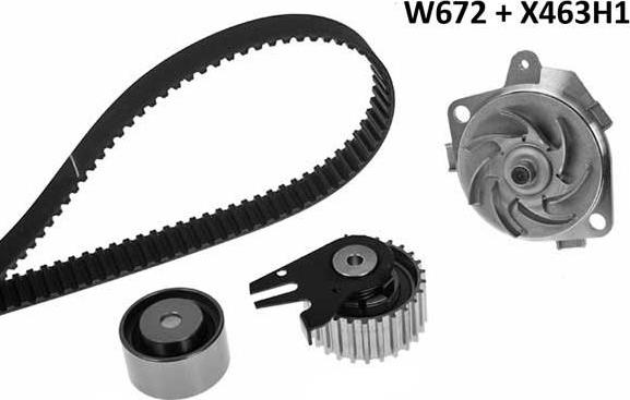 MGA 672K1 - Водяний насос + комплект зубчатого ременя autozip.com.ua