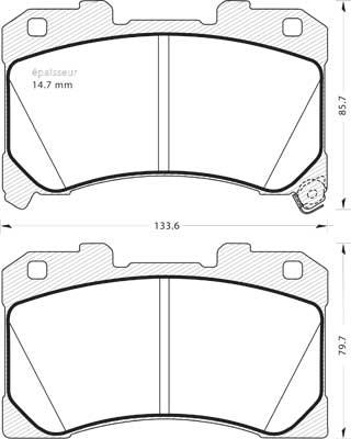 MGA 1441 - Гальмівні колодки, дискові гальма autozip.com.ua