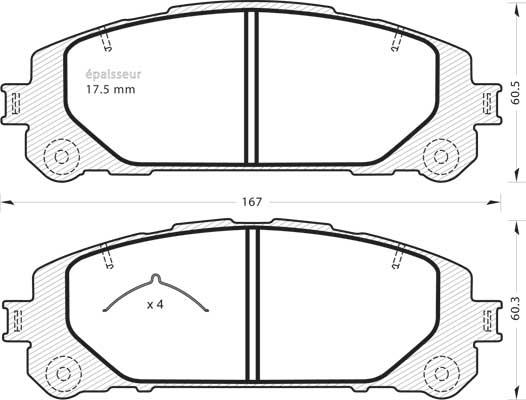 MGA 1408 - Гальмівні колодки, дискові гальма autozip.com.ua