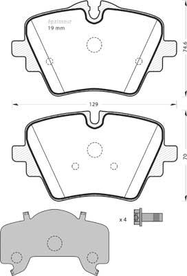 MGA 1438 - Гальмівні колодки, дискові гальма autozip.com.ua