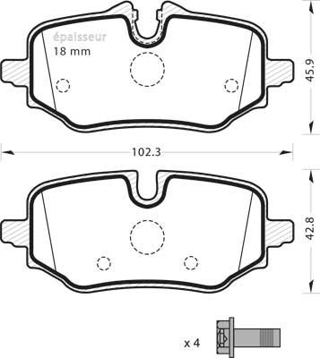 MGA 1432 - Гальмівні колодки, дискові гальма autozip.com.ua