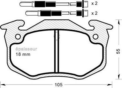 MGA 164 - Гальмівні колодки, дискові гальма autozip.com.ua