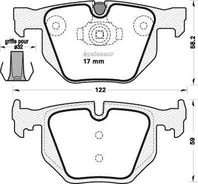 Bilstein 34216857108 - Гальмівні колодки, дискові гальма autozip.com.ua