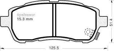 MGA 1049 - Гальмівні колодки, дискові гальма autozip.com.ua