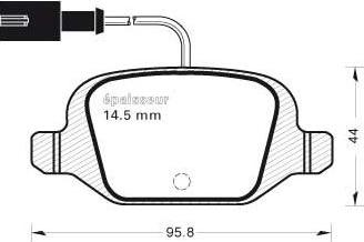 MGA 1057 - Гальмівні колодки, дискові гальма autozip.com.ua