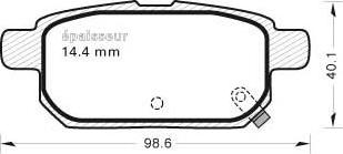 MGA 1068 - Гальмівні колодки, дискові гальма autozip.com.ua