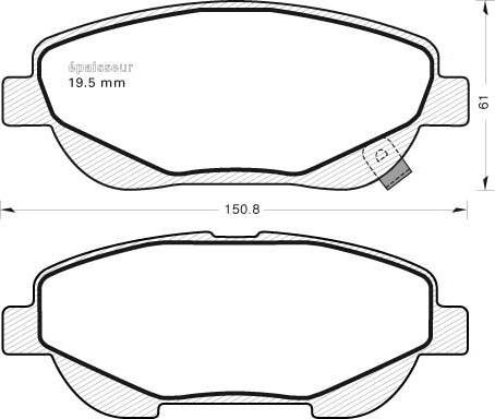 MGA 1067 - Гальмівні колодки, дискові гальма autozip.com.ua