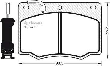 HELLA T0287 - Гальмівні колодки, дискові гальма autozip.com.ua